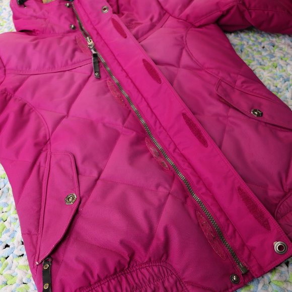 The North Face Goose Down Jacket Womens Small Pink Winter Snow Ski Parka Ladies - Picture 7 of 16